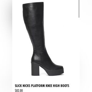 LAMODA Slick Knicks Knee High Boots